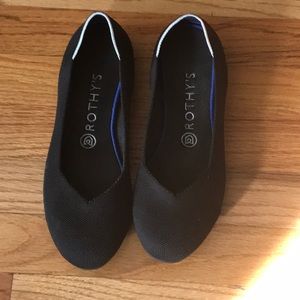Rothy’s round toe black flat.